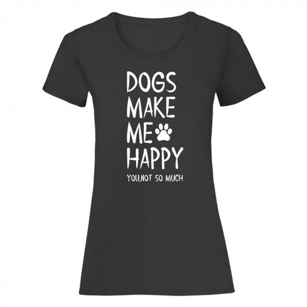 "Dogs make me happy" kutyás póló