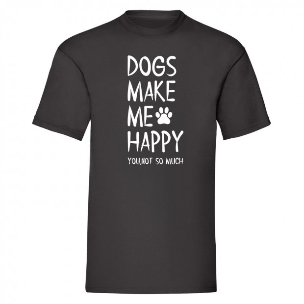 "Dogs make me happy" kutyás póló